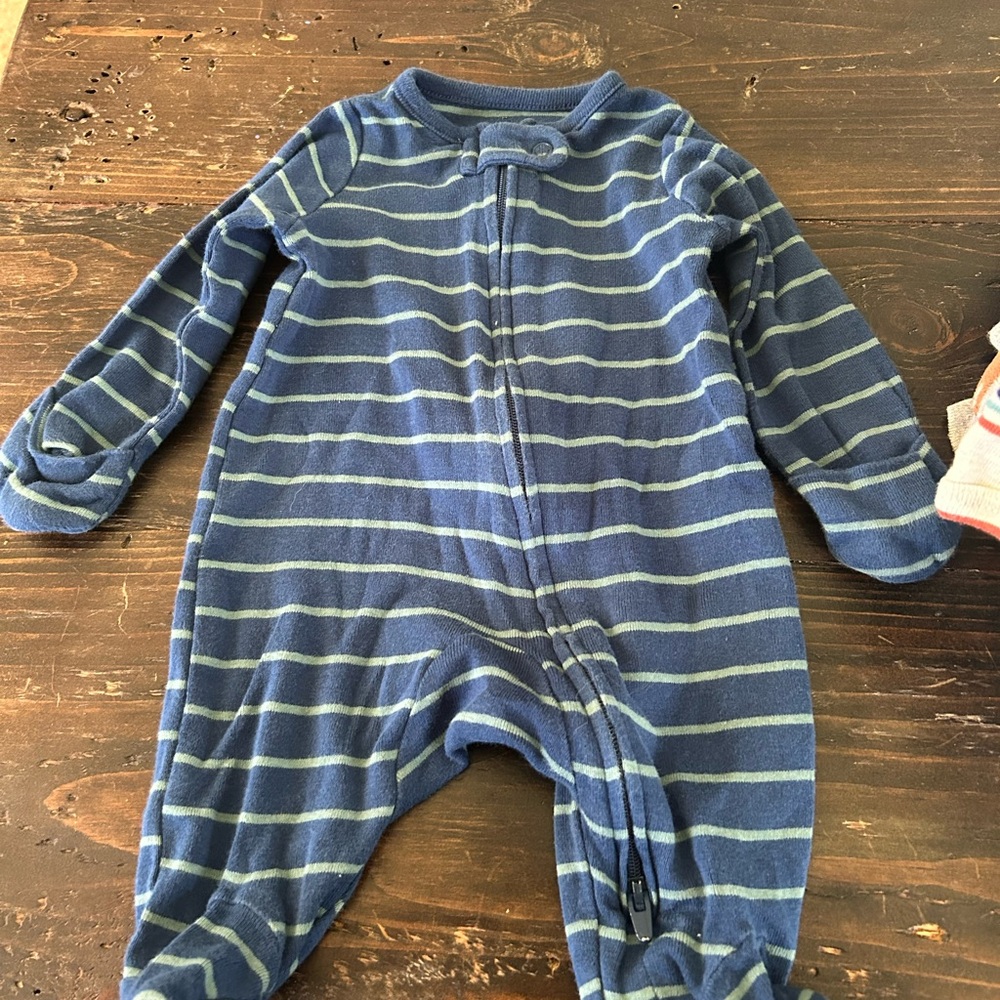 Striped Blue Kids One Piece